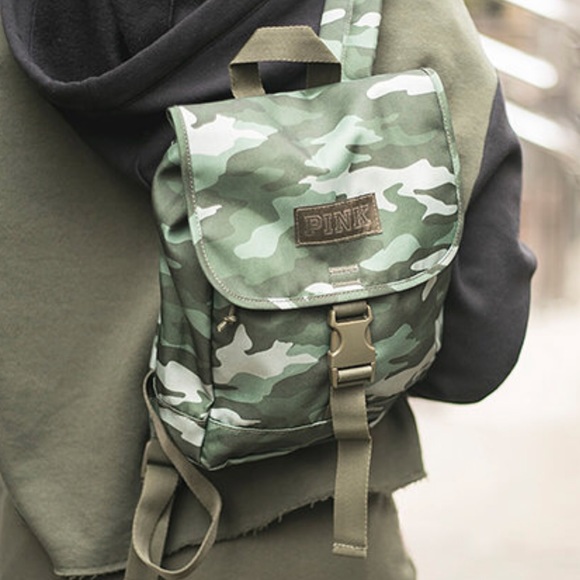 mini camo backpack from pink